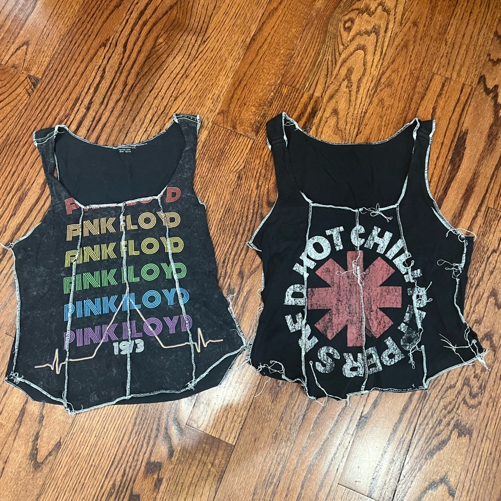 Urban Outfitters Renewal tank tops bundle -Pink Floyd & Red Hot Chili Peppers